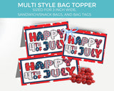 Happy 4th of July Candy Bag Topper Printable