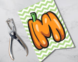 Chevron Pumpkin Canva Template Pennant Banner Printable