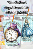 Vintage Alice in Wonderland Capri Sun Printable Label