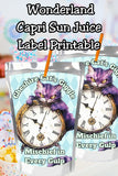 Vintage Alice in Wonderland Capri Sun Printable Label