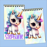 Baby Unicorn Personalized Notebook Party Favors