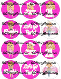 Barbie Birthday Cupcake Toppers Ages 1-16, 18, 21