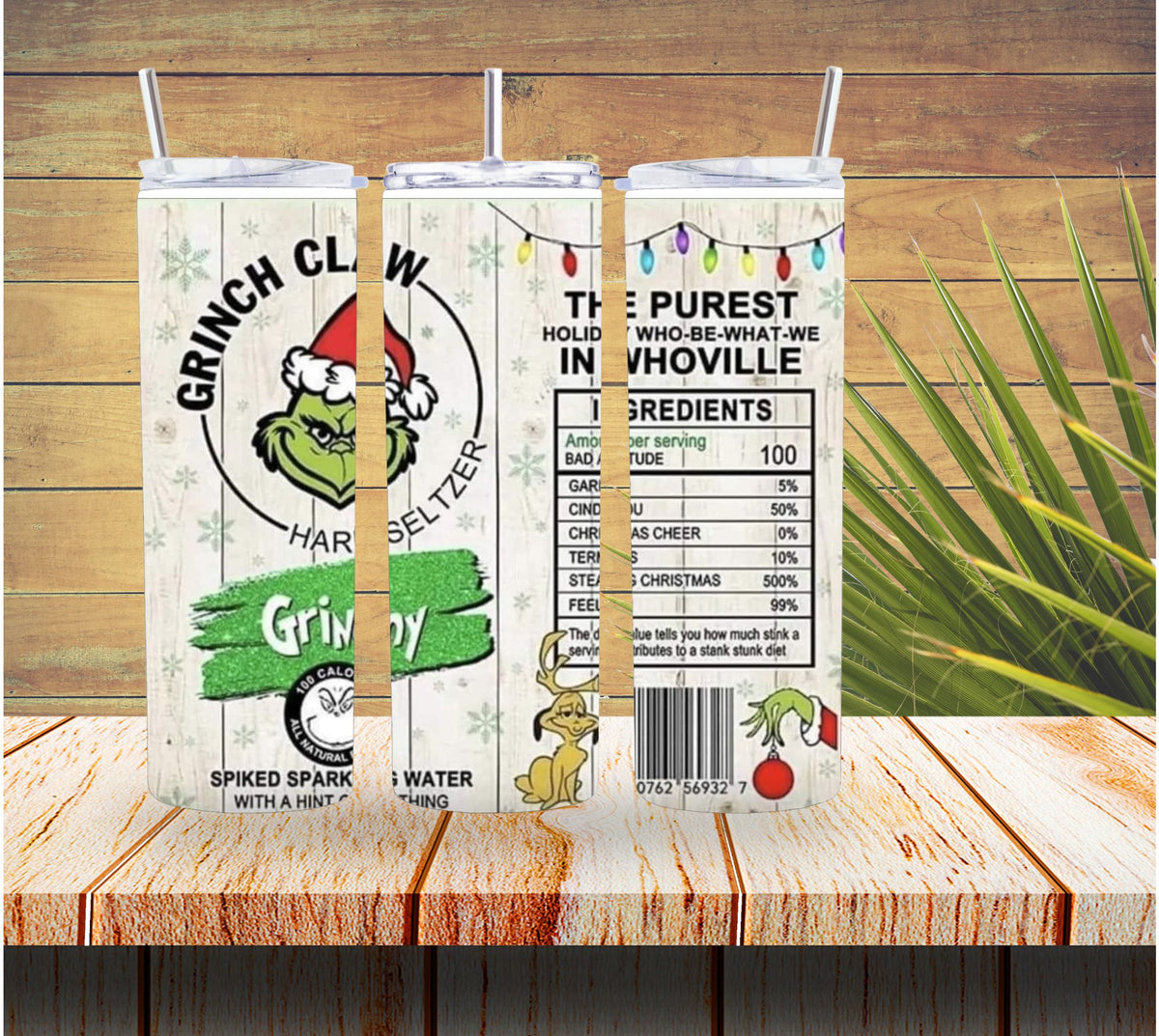 Grinch Claw 20 ounce Stainless Steel Tumbler *604