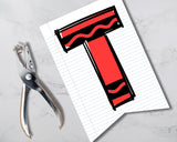 Crayon Printable Pennant Banner Canva Template