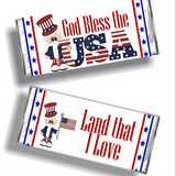 God Bless the USA Patriotic Candy Bar Wrapper