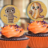 Glitter Halloween Cupcake Topper Printable