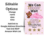 We Can Barely Wait Editable Digital Invitation