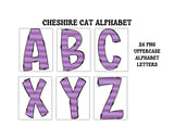 Alice in Wonderland Alphabet Clipart Set of 6 English Letters