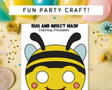 Insect Bug Masks Pretend Play Craft Coloring Pages