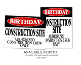 Construction Birthday Party Welcome Sign