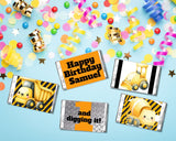 Cute Construction Personalized Mini Candy Bar Wrapper Printable Labels