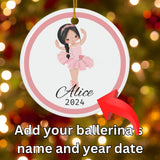 Ballerina Custom Christmas Ornament