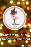 Ballerina Custom Christmas Ornament