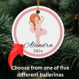 Ballerina Custom Christmas Ornament