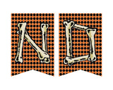 Halloween Bones Pennant Banner Canva Template