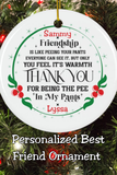 Custom Best Friend Ornament – Funny Christmas Tree Decor for Your BFF