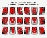 Checkered Flag Racing Birthday Pennant Banner Printable