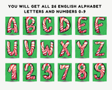 Candy Cane Pennant Banner Printable Canva Template Download