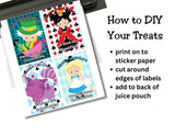 Alice in Wonderland Capri Sun Printable Labels