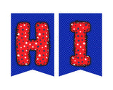 Red White Blue Pennant Banner Printable