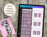 Cow Pink Bandana Pennant Banner Printable