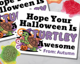 TURTLEY Awesome Halloween Canva Template Bag Topper Printable