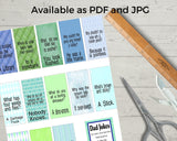 Dad Jokes Hershey Miniature Printable Candy Jar Gift Printable