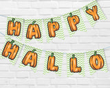 Chevron Pumpkin Canva Template Pennant Banner Printable