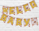 Boho Floral Digital Pennant Banner Canva Template