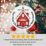 First Christmas in a New Home Custom Christmas Ornament