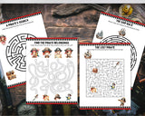 Pirate Maze Puzzle Printable Pack