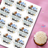 We Can Bearly Wait Cupcake Topper Printable