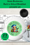 Bookworm Back to School Breakfast Printable Set