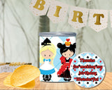 Alice in Wonderland Pringles Can Label Printable Onederland Party Favor