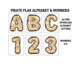 Pirate Alphabet Clipart Set