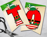 Christmas Elf Pennant Banner Printable Canva Template
