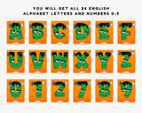 Frankenstein Monster Halloween Pennant Banner Printable