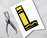 Crayon Printable Pennant Banner Canva Template