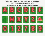 Watermelon Pennant Banner Printable