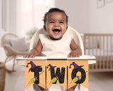 Chevron Witch Halloween Pennant Banner Printable