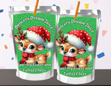 Reindeer Capri Sun Labels – Printable Christmas Drink Pouch Stickers for Kids