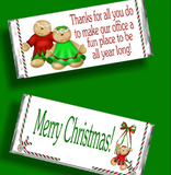 Gingerbread Coworker Christmas Candy Bar Wrapper