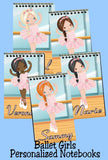 Ballet Party Favor Personalized Notebooks