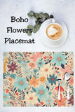 Boho Flowers Placemat, 1pc