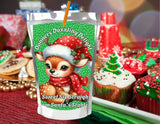 Reindeer Capri Sun Labels – Printable Christmas Drink Pouch Stickers for Kids
