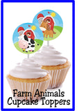 Farm Animal Printable Cupcake Toppers