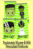 Frankenstein Halloween Monster Personalized Notebook Party Favor