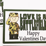 Army Valentines Day Candy Bag Topper