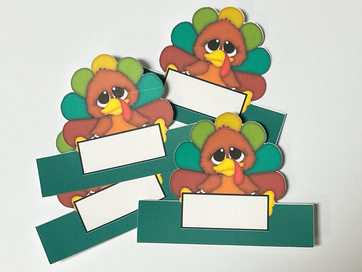 Turkey Thanksgiving Name Card Napkin Ring Printable