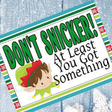 Christmas Snickers Printable Bag Toppers